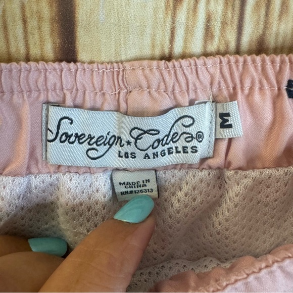 Sovereign Code Men’s Kahuna Stingray Print Swim Trunks Shorts Mauve Size Medium - Picture 11 of 12